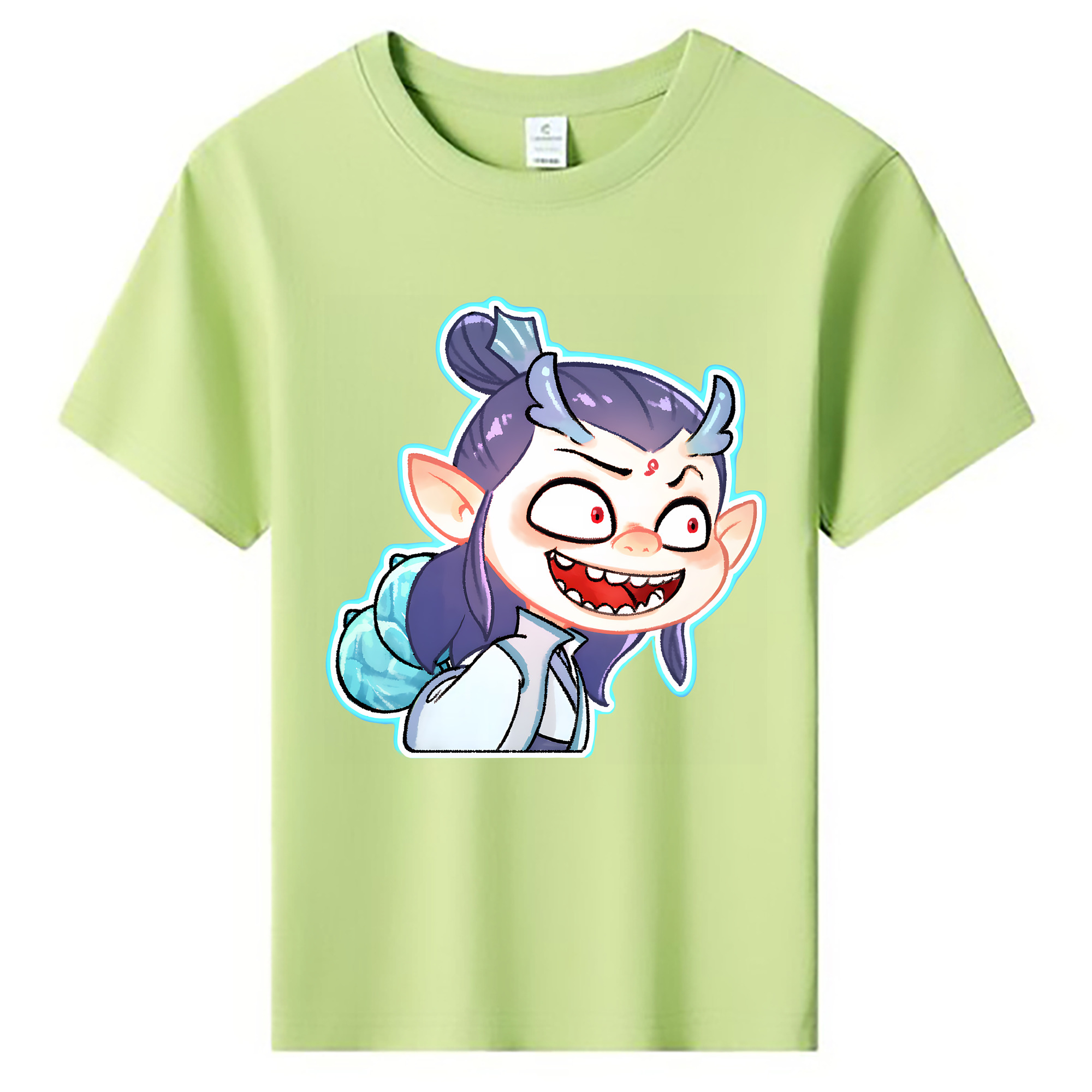 （画像用） Ne Zha 2 ナタ 魔童の大暴れ 綿100％キッズTシャツ（フロントプリント）